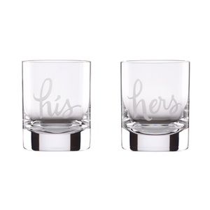 Kate Spade His & Hers Old Fashioned Glasses